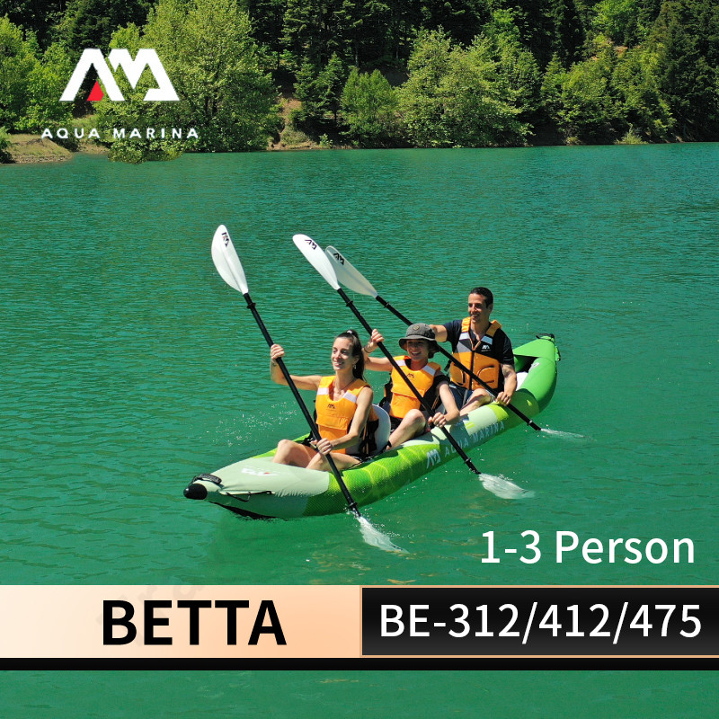 Inflatable Kayak 3 Person - AQUA MARINA BETTA Aufblasbares Kajak Boot