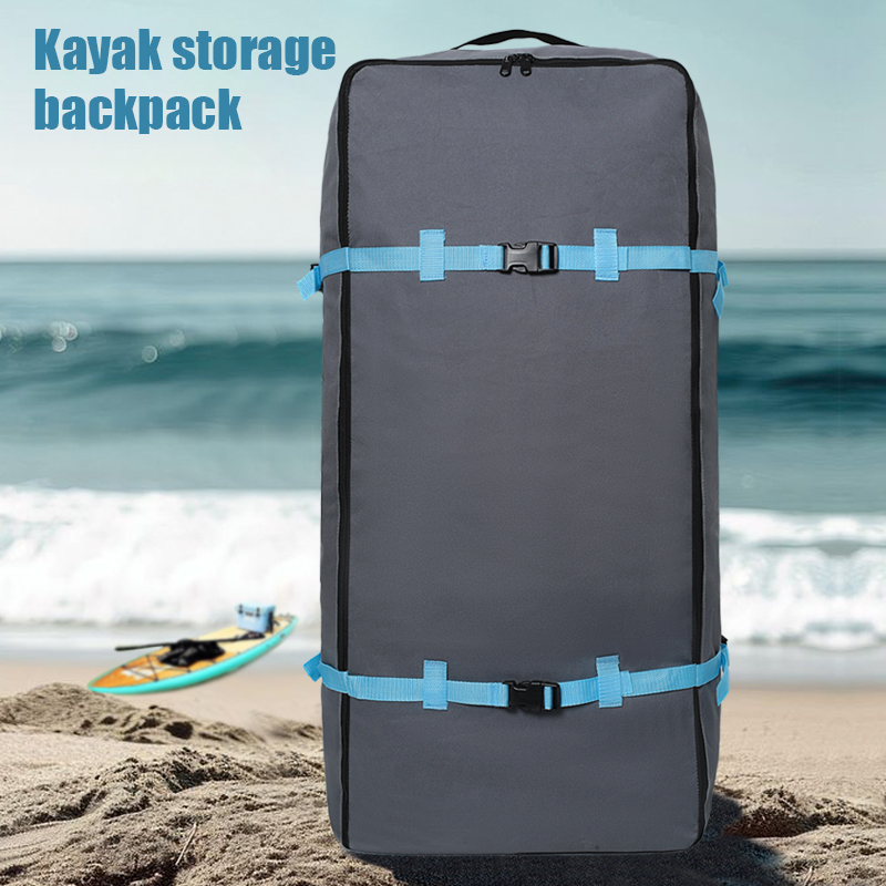 Paddle Board Backpack - Grauer Paddelboard-Rucksack aus Oxford-Stoff mit externen