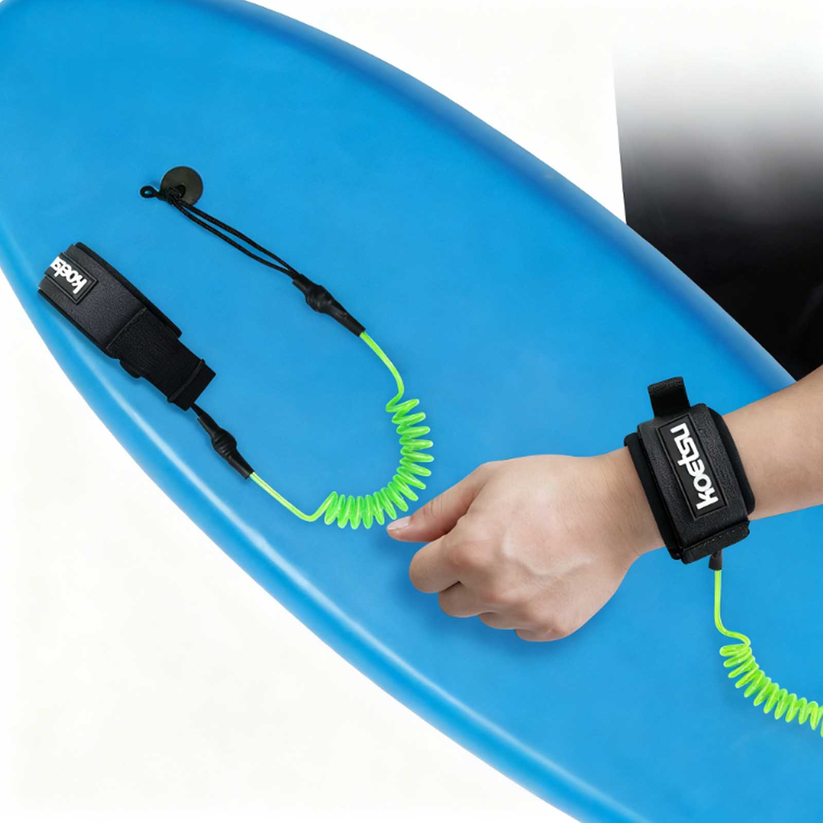 Paddle Board Leash Coiled - Gewickeltes Bodyboarding-Leash aus TPU-Material, starkes Seil,