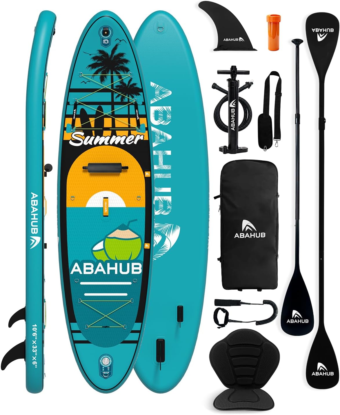 Inflatable Paddle Board 10.6Ft - Breites, 10,6 Fuß x 31/34 Zoll