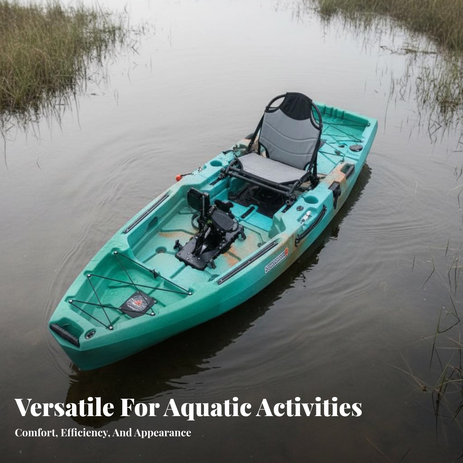 Inflatable Boat 4 Person - Pedal-Antriebs-Angelboot Faltbares Aufblasbares Angelkajak Aufblasbares Pedal-Kajak