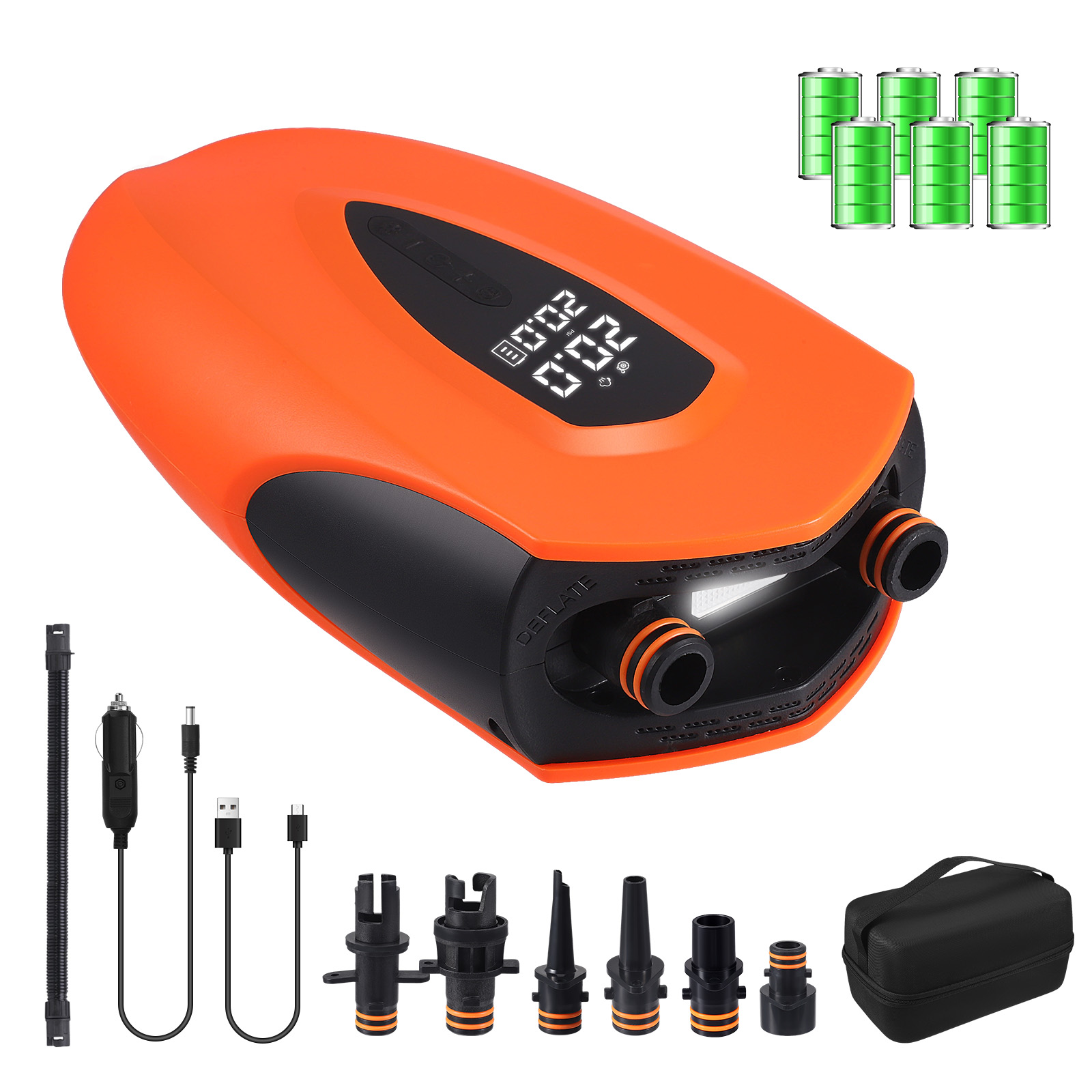 Paddle Board Electric Pump 20Psi - SUP Elektrische Pumpe 20PSI 12000mAh Elektrische