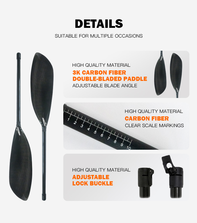 3k Vollcarbonfaser 2-teiliges  – Kayak Paddle Carbon 2 Piece Bewertung und Preis