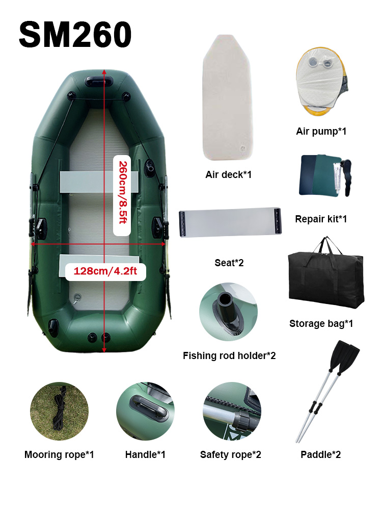 3-Personen-Rauerkajak 260 cm a – Inflatable Kayak 3 Person Bewertung und Preis